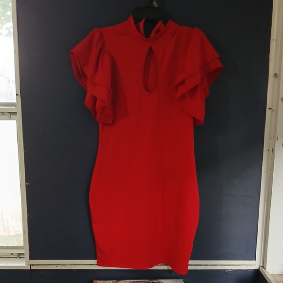 Mokoru Dresses & Skirts - NWT Mokoru Red dress open chest area Size L
